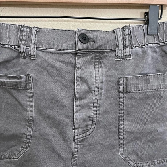 Madewell Belclaire Patch Pockets High-Rise Pull-On Shorts Basalt Gray Medium - Picture 12 of 15